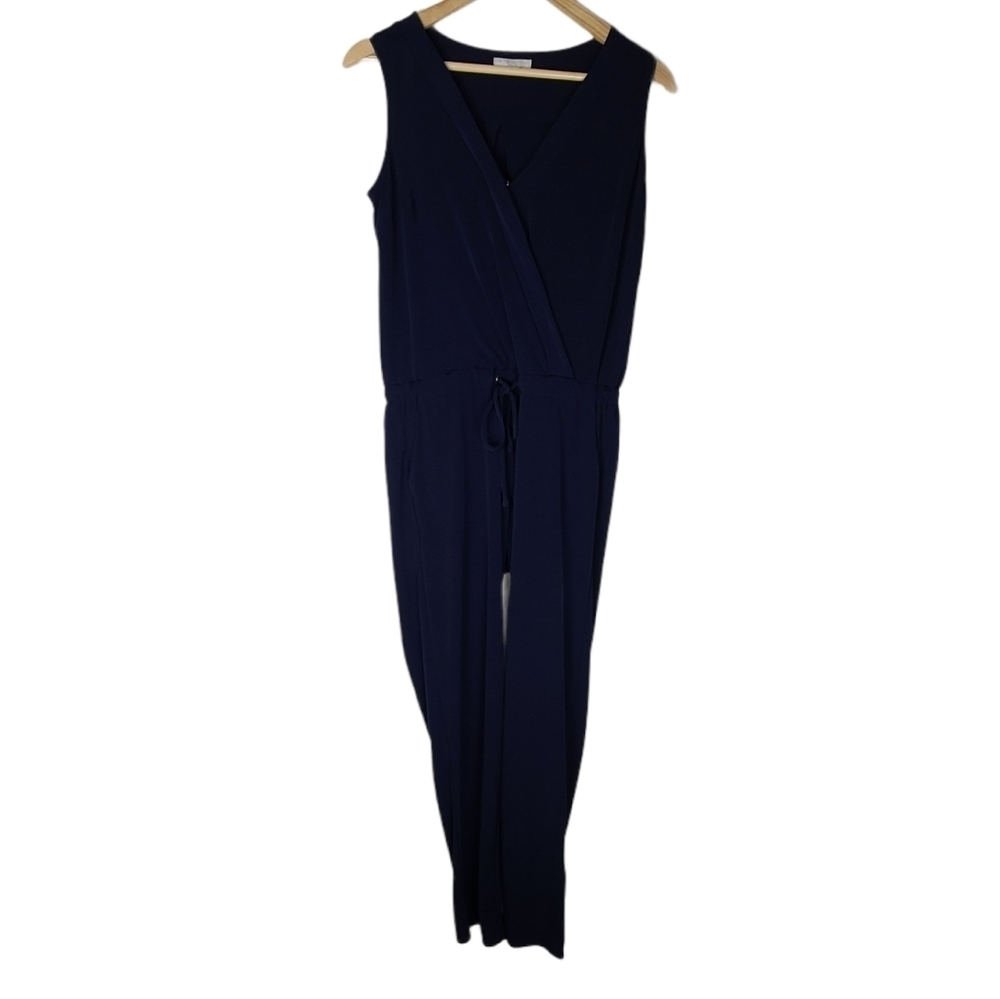 New York &‎ Company stretch Jumpsuit Navy Blue XS